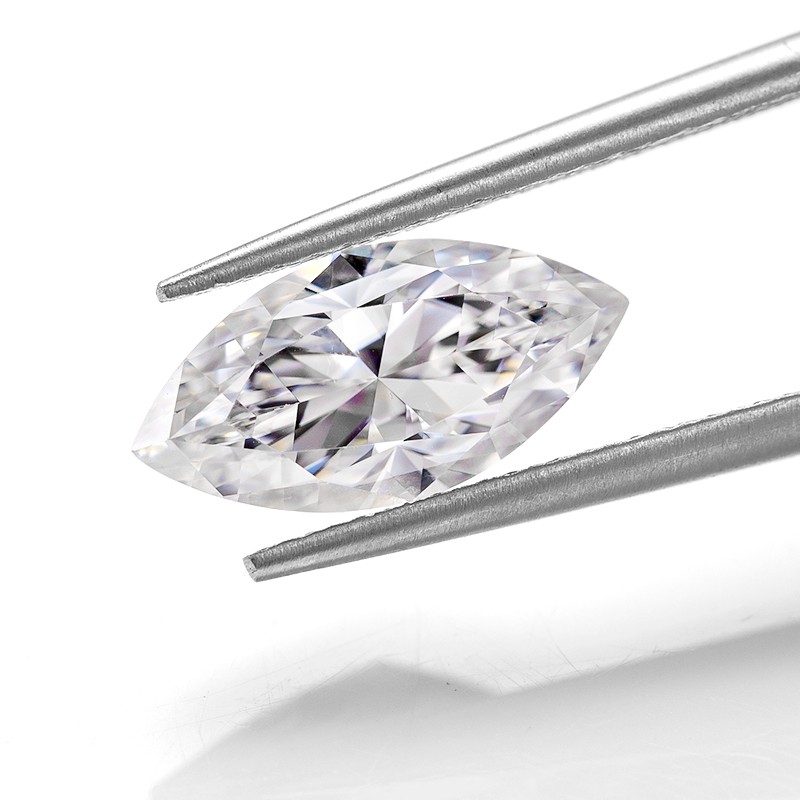 US Lab-grown Moissanite Loose Stone 10ct D Color VVS1 GRA Certified Marquise Cut