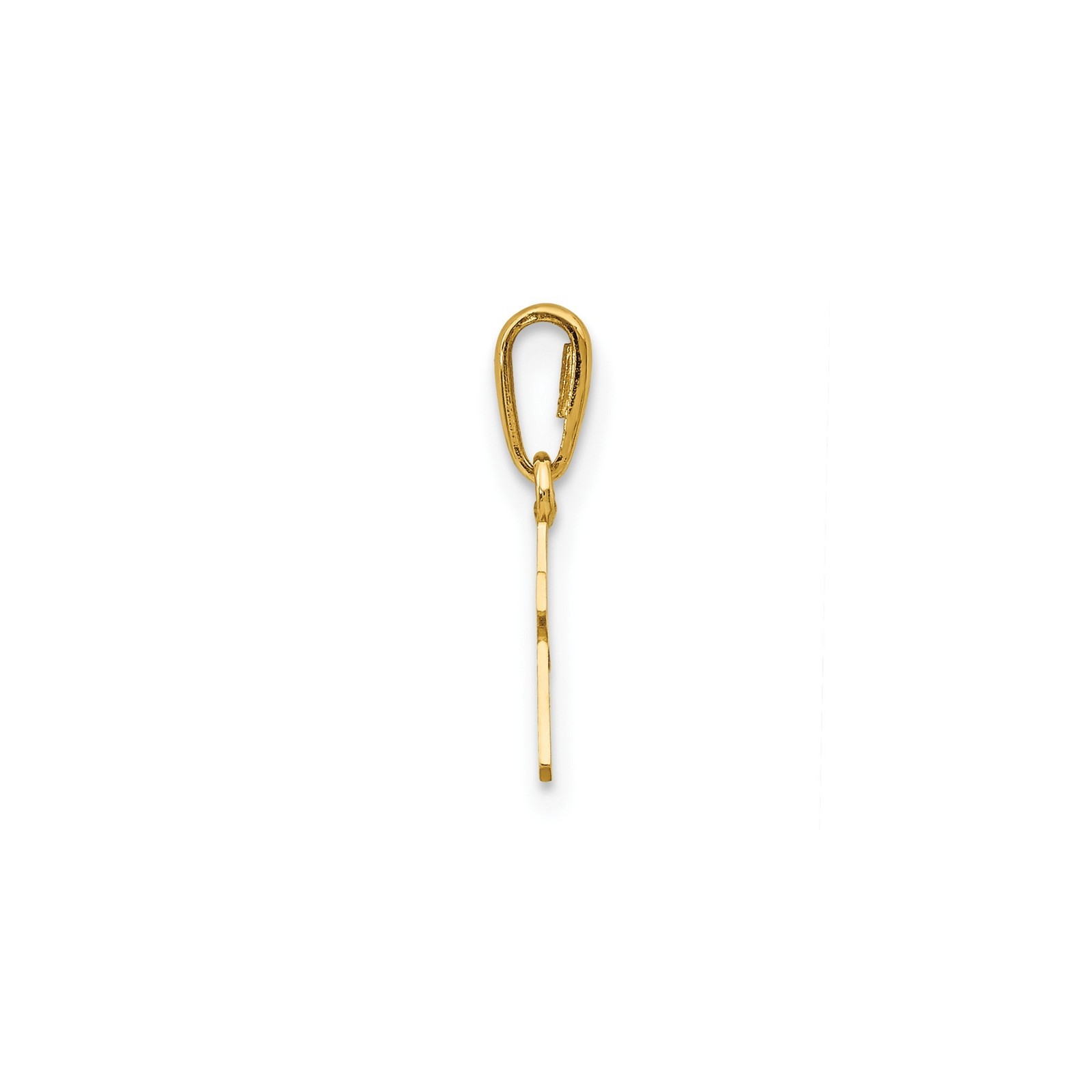 14k Yellow Gold Cross Pendant Solid Mini Charm 9.5mm x 5.4mm