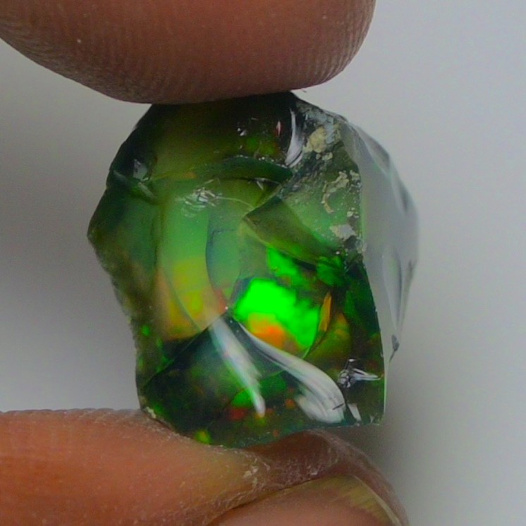Blue Opal Rough 6.80 Carats, Smoked Ethiopian Welo Opal Rough, Fire Opal Raw