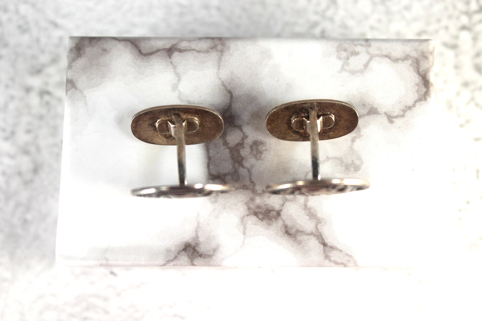 Vintage Sterling Silver David Anderson Viking Saga Reproduction Coin Cufflinks