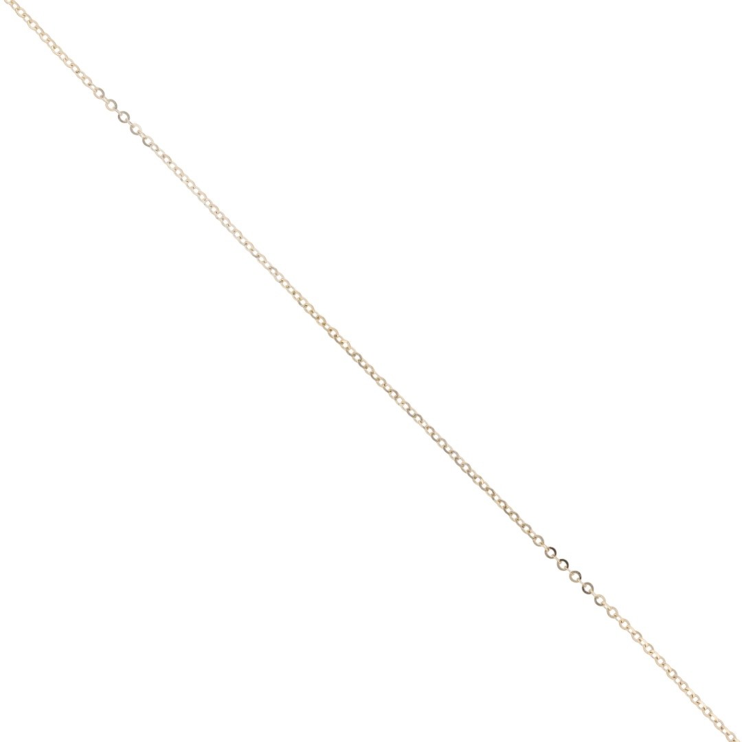 1mm Cable Link Chain 18″ Adjustable Necklace 14k Yellow Gold 1.08 Grams