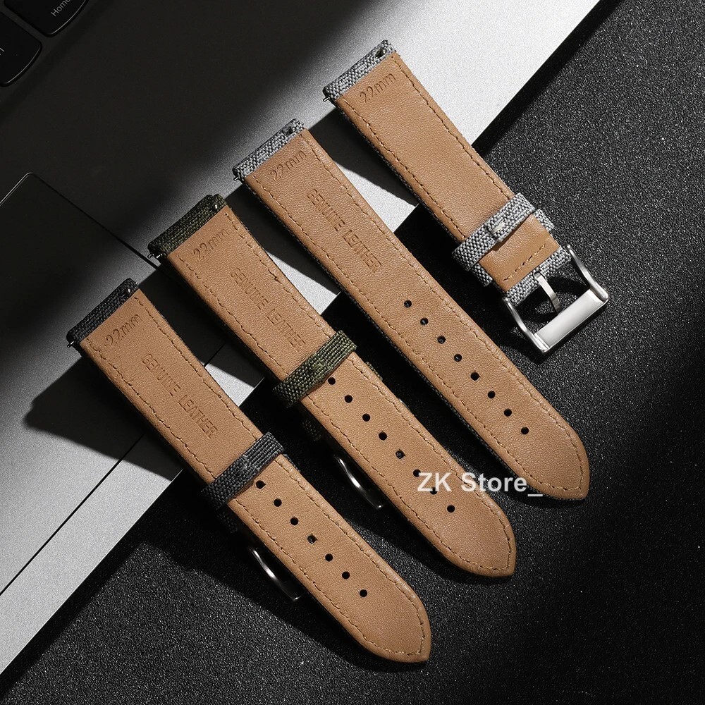 Quick Release Sailcloth Watch Band 18 20 22MM Nylon Fabric Watch Strap Men Women