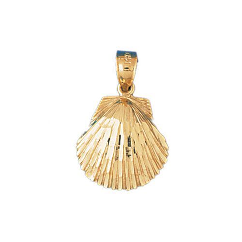 Seashell Charm Pendant 14k Gold (2 Grams)