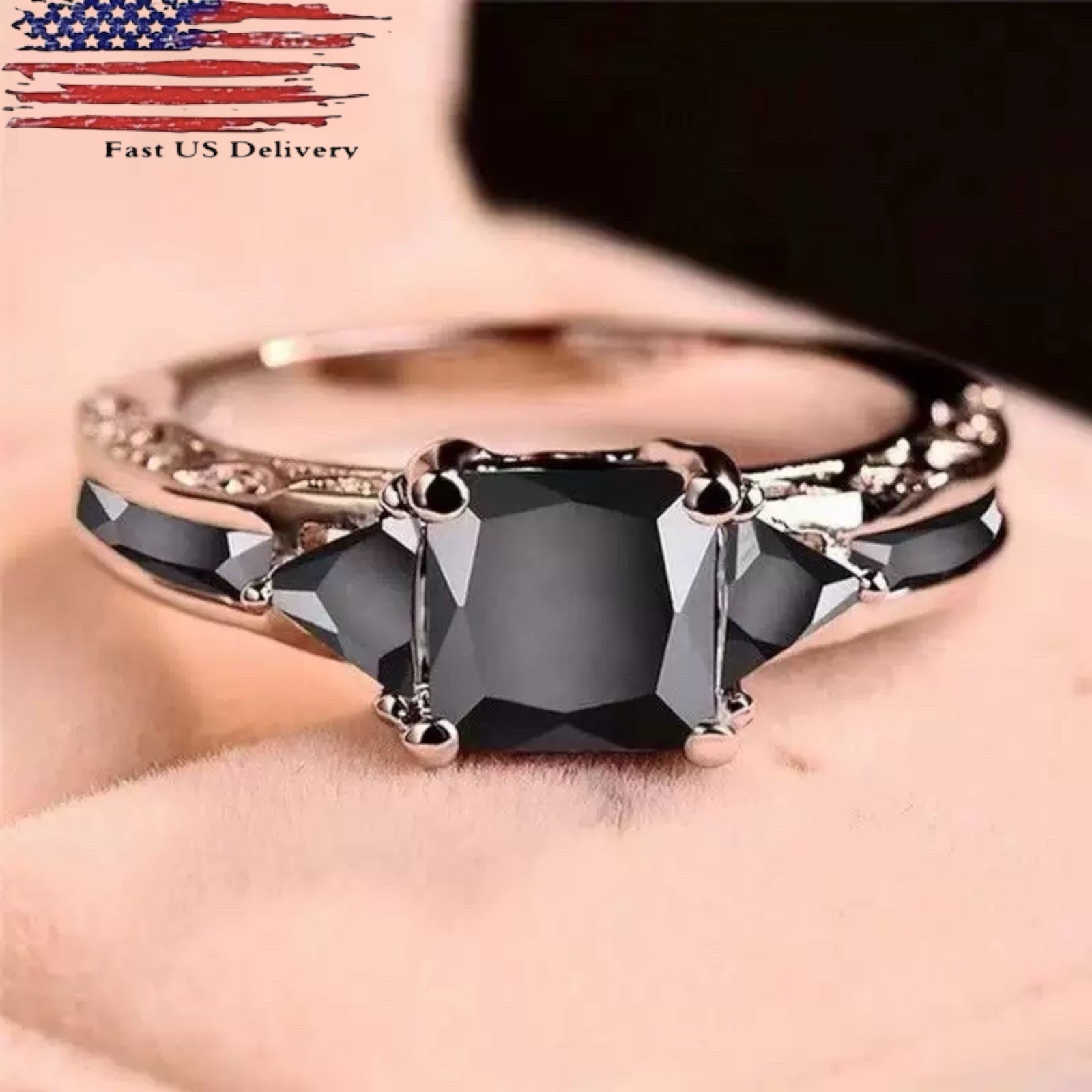 Fashion 925 Silver Ring Women Jewelry Cubic Zircon Wedding Ring Size 6-11. A85
