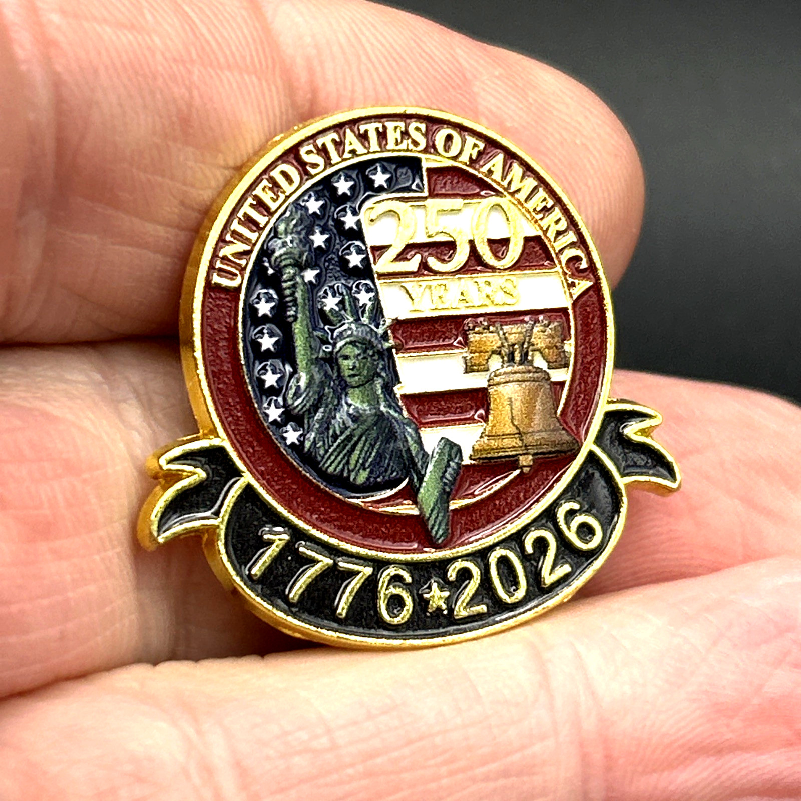 USA 250th Anniversary United States American Patriotic *PREMIUM GRADE* Lapel Pin