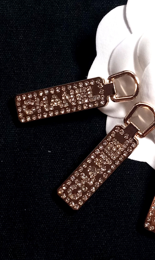 Lot Of 2 Designer Silver Tone & faux diamonds Pendants , zipper pull, charms