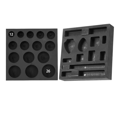 2 Pack Graphite Ingot Molds Set – 11 & 15 Hole Metal Casting Molds for DIY Gold
