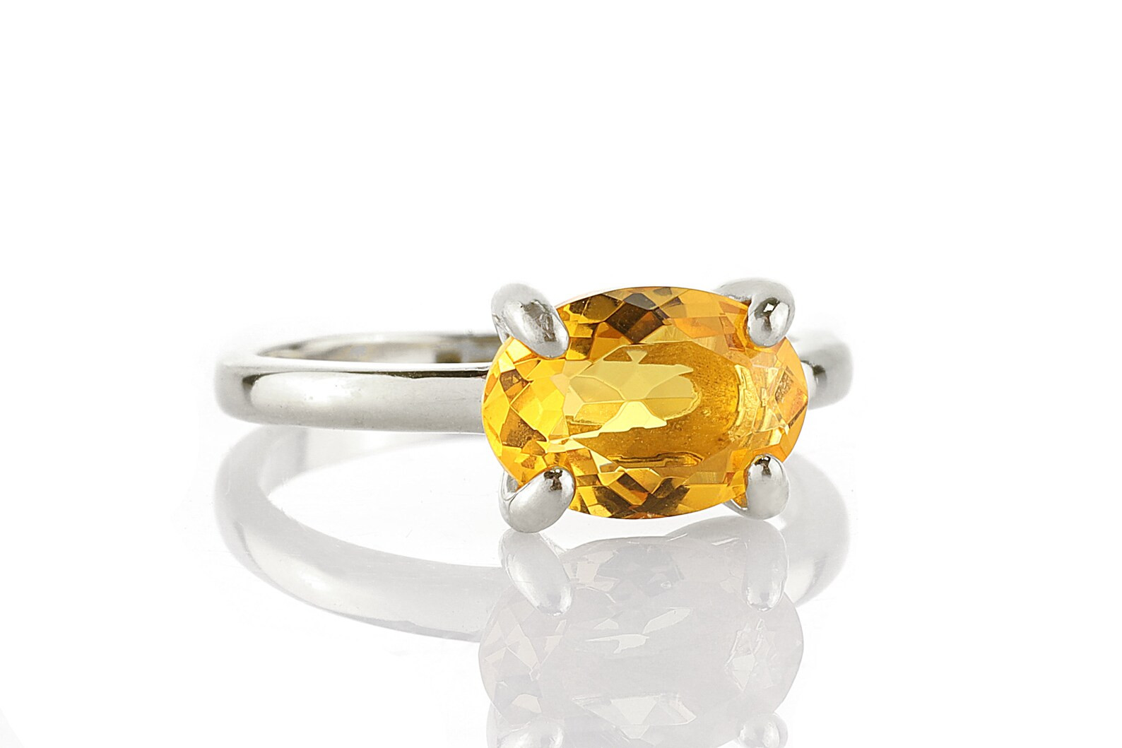 10 Ct Natural Certified Yellow Sapphire Ring 925 Sterling Silver Loose Gemstone