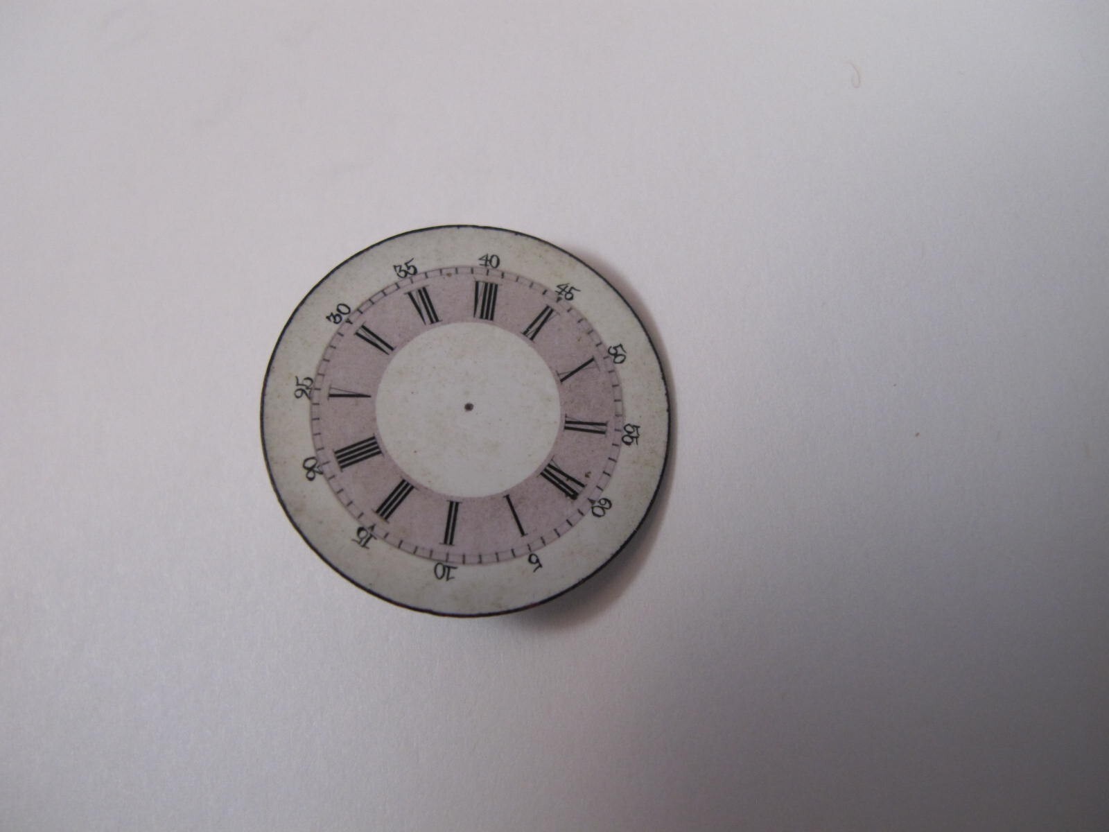 roman numerals fancy violet unfinished no holes watch dial