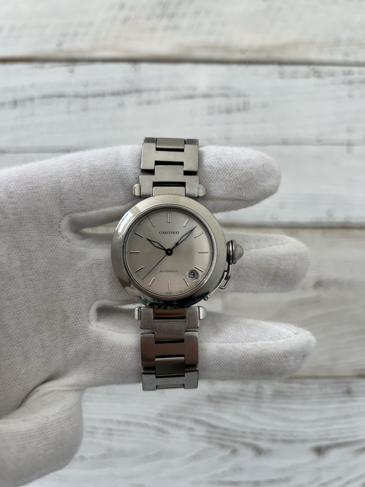 Cartier 1996 Pasha Ref. 1031 White Dial 35mm Stainless Steel Automatic Men’s