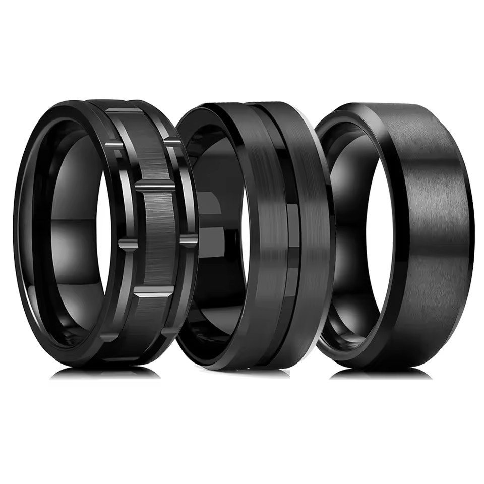 Tungsten Carbide Wedding Band Ring Brushed Silver Mens Jewelry Size 5-17 + Half