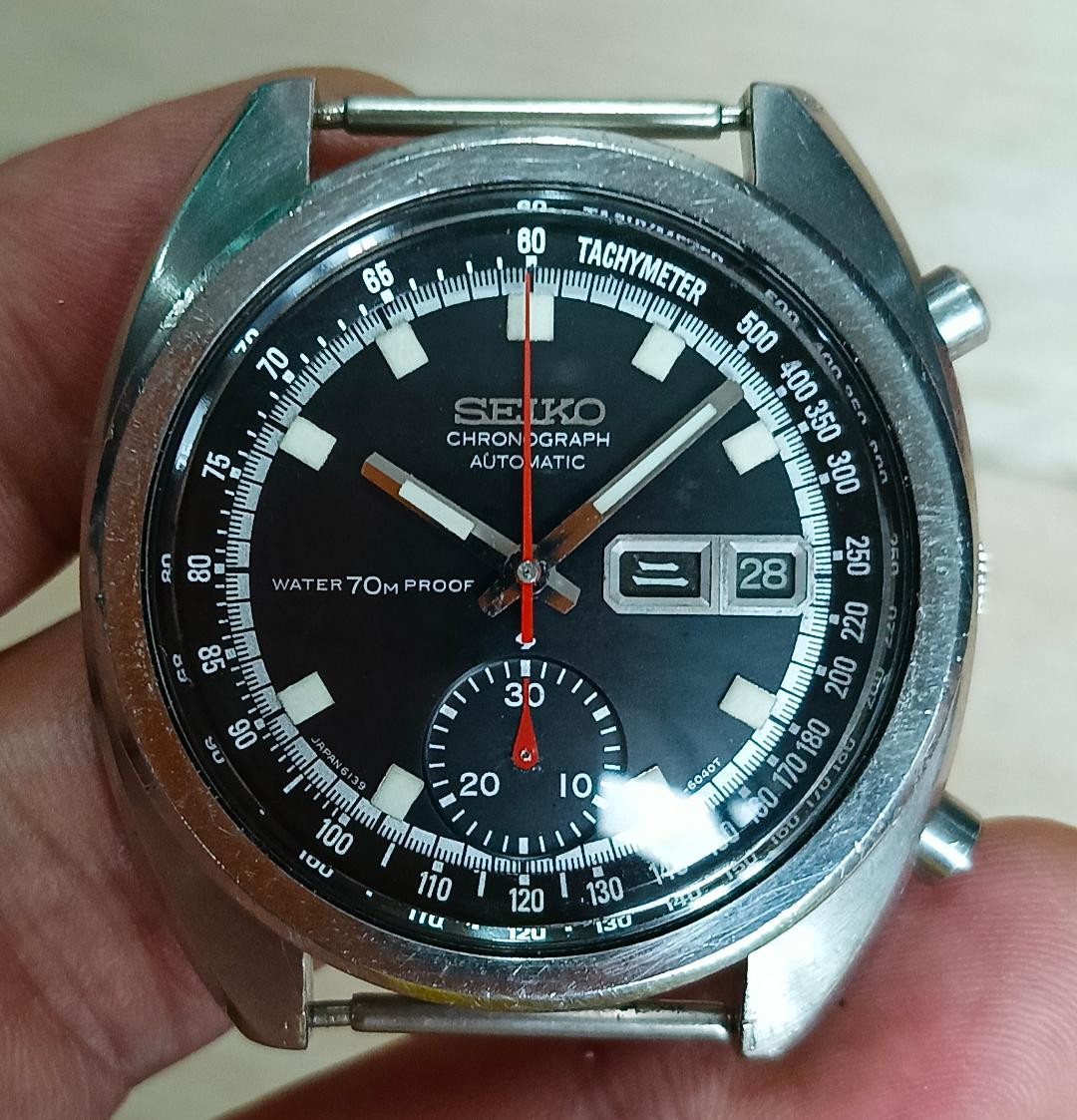 SEIKO BLACK BRUCE LEE PROOF 6139-6010 YEAR 1969 JULY ALL ORIG HEAD CHINESE DAY