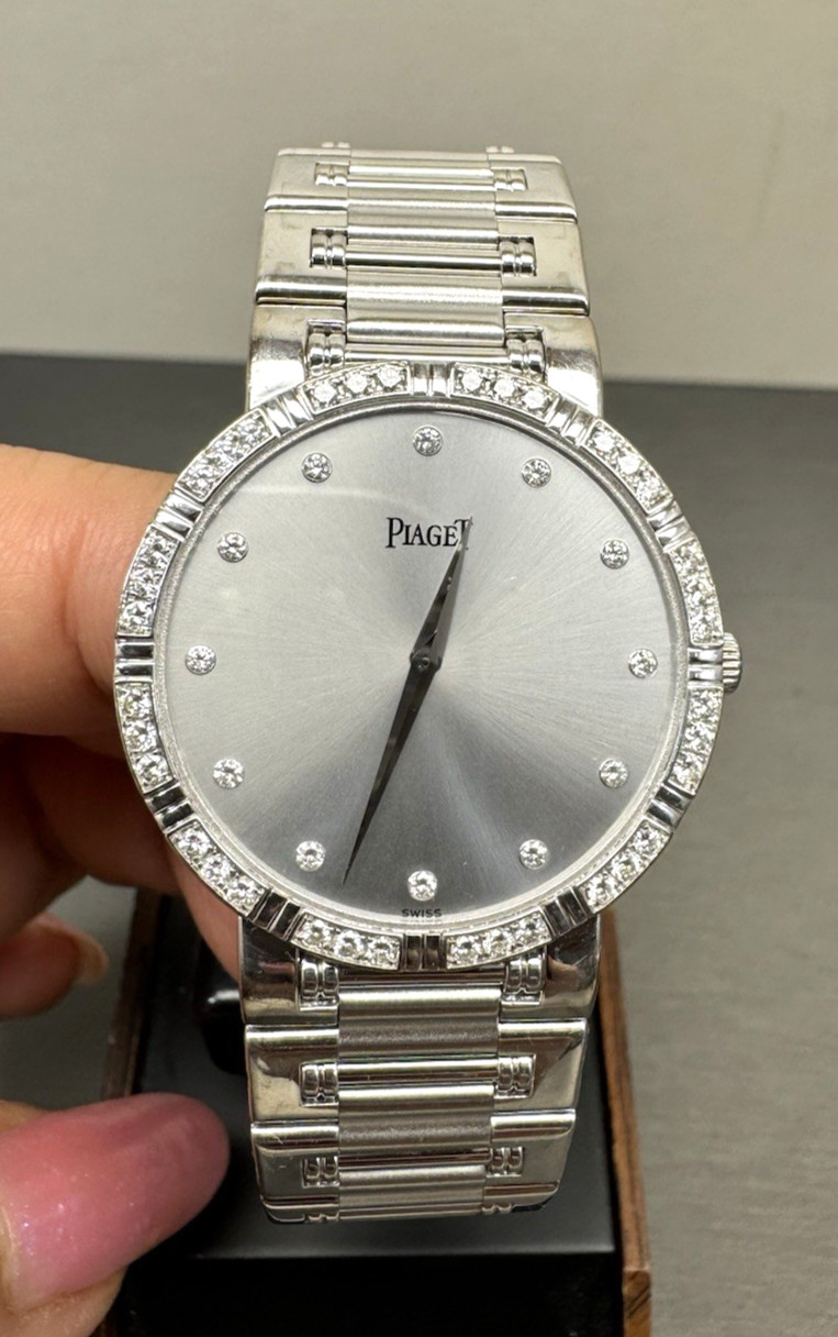 Piaget Dancer 18K White Gold Diamond Bezel Quartz Watch