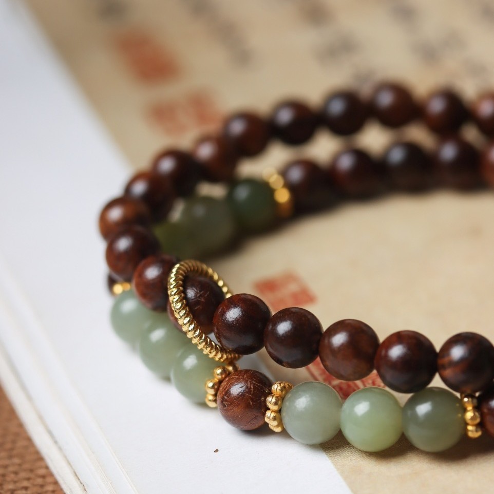 Buddha beads bracelet Black Rosewood Bead Collectible Bracelet for Men and Women