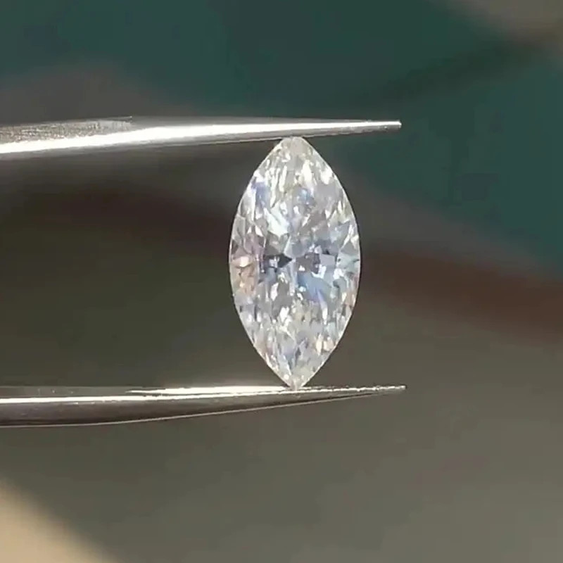 US Lab-grown Moissanite Loose Stone 10ct D Color VVS1 GRA Certified Marquise Cut