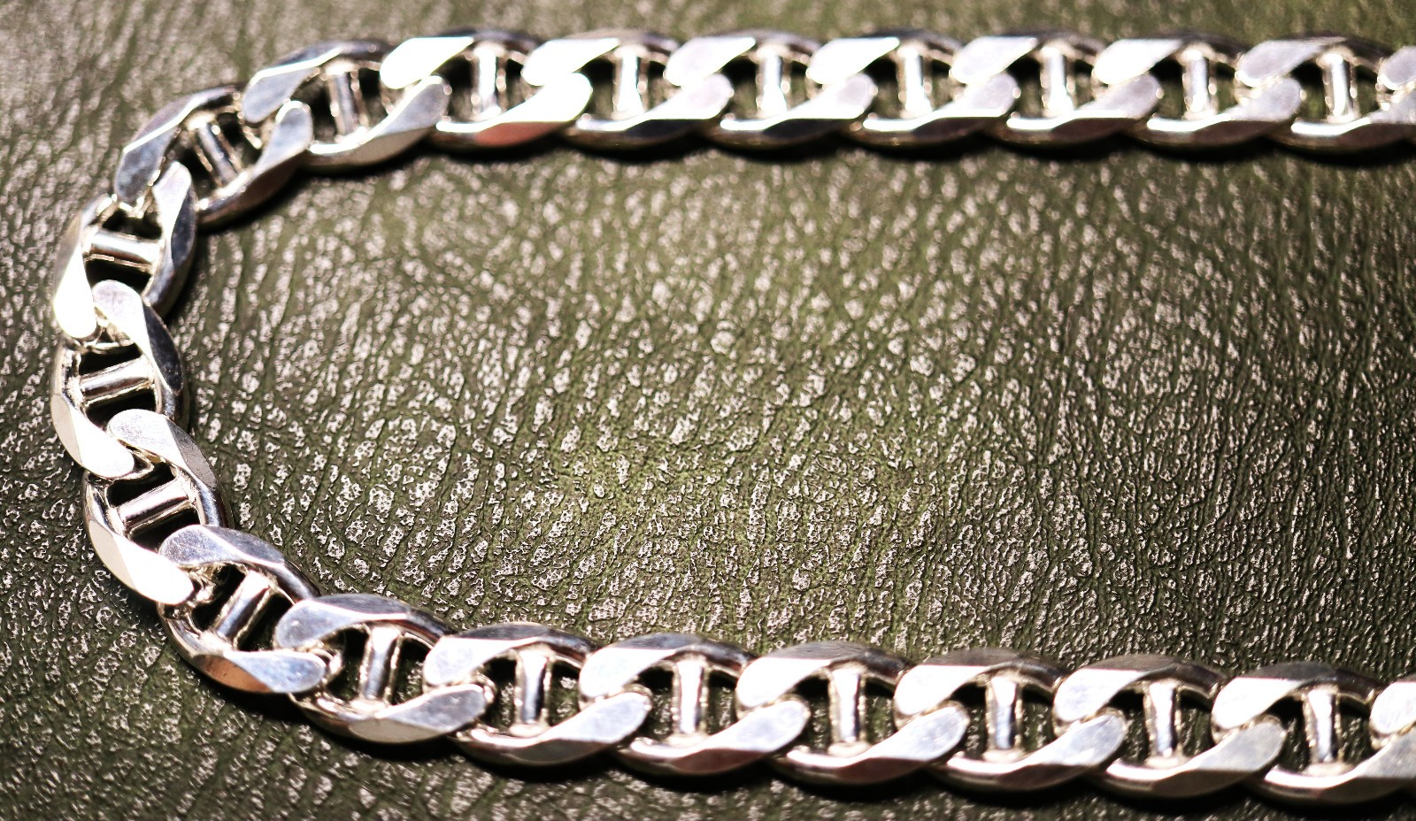 925 Sterling Silver Anchor Mariner Chain Necklace 24″ 11.5mm Solid Links 120.6g