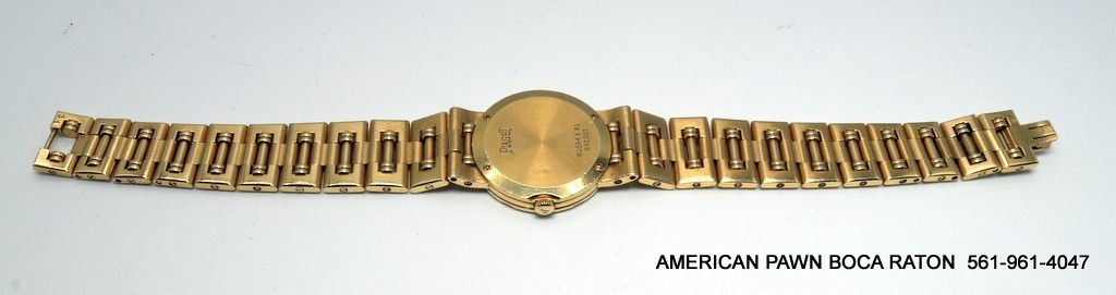 Piaget Dancer 18k Yellow Gold Diamond Champagne 23mm Watch 80564 K 81 works