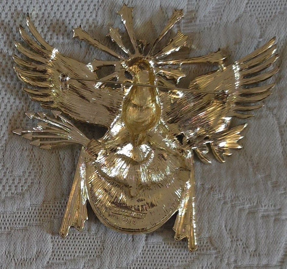 New Heidi Daus Pin Brooch American Eagle Freedom Reigns Patriotic USA 4th July