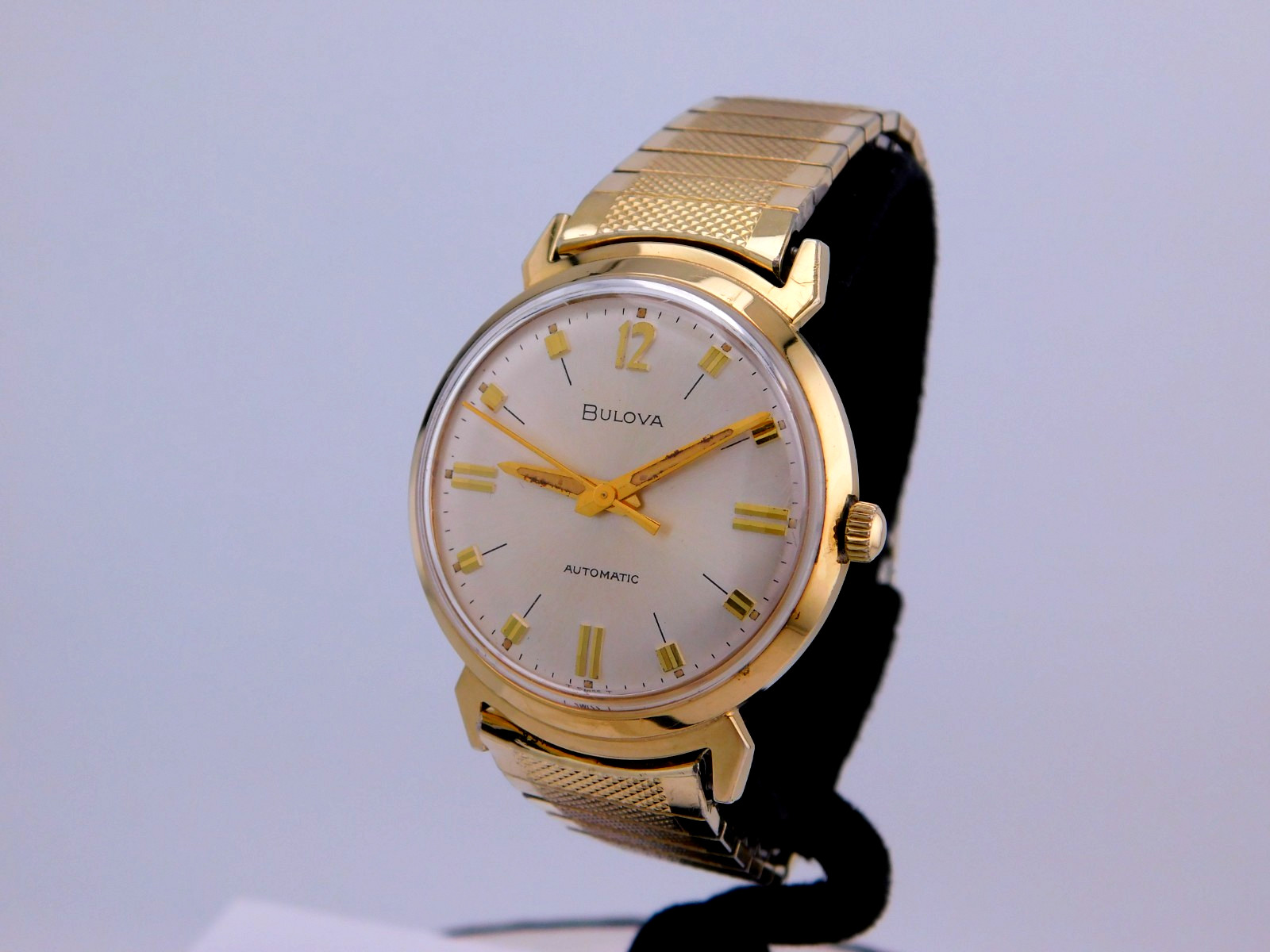 VINTAGE BULOVA JET CLIPPER “T” 17J AUTO 10K RGP MENS WRISTWATCH SERVICED C.1969