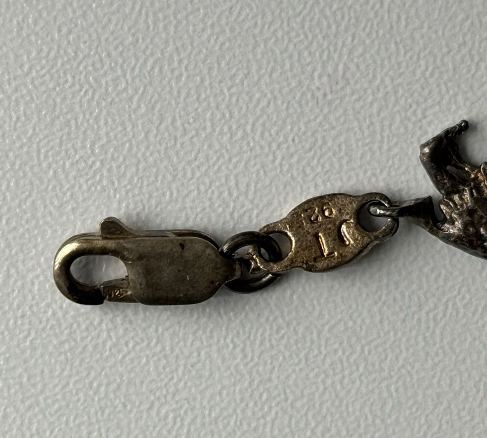 VTG Sterling Silver Noah’s Ark Bracelet 7.5in Diamond Cut LOVELY Ladies 925 JT
