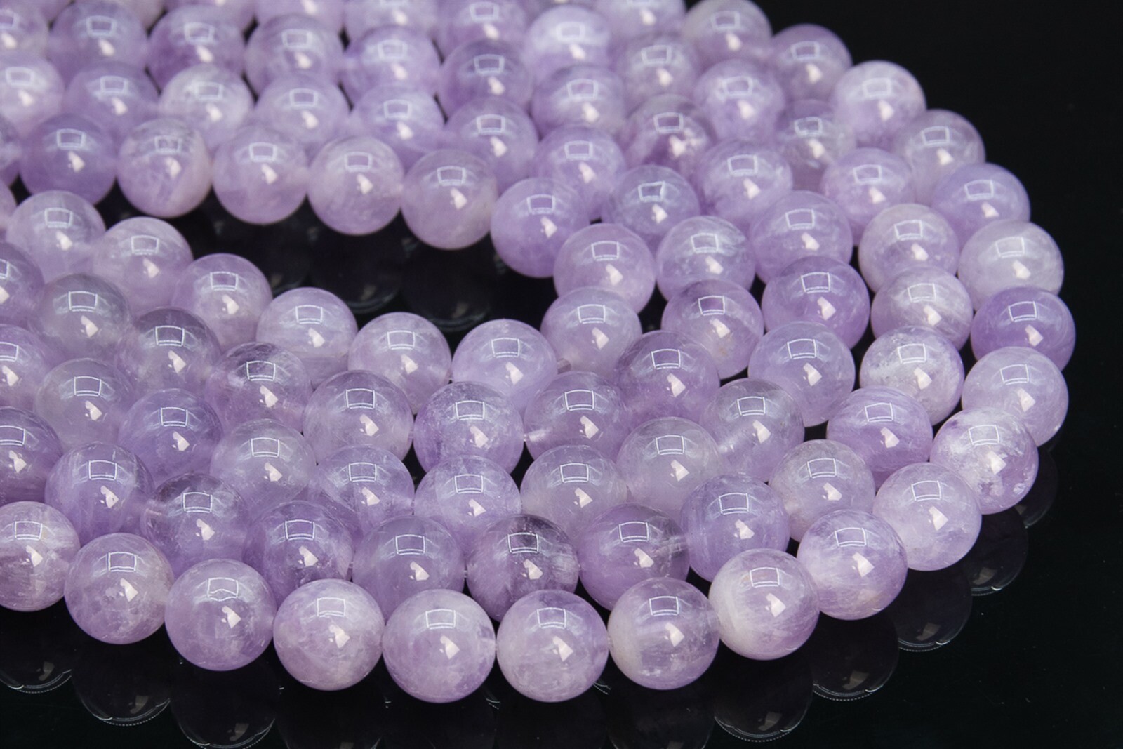 11MM Genuine Natural Light Lavender Amethyst Beads Grade AAA Round Loose Bead 8″