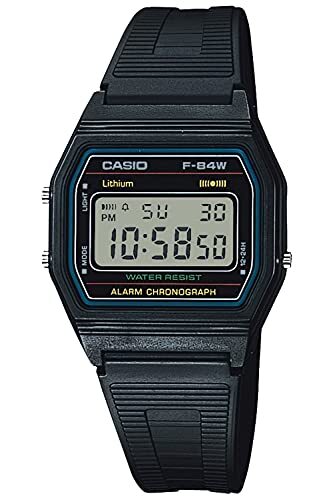 CASIO F-84W-1QJH Black Light Men’s Standard Digital Wristwatch OFFICIAL
