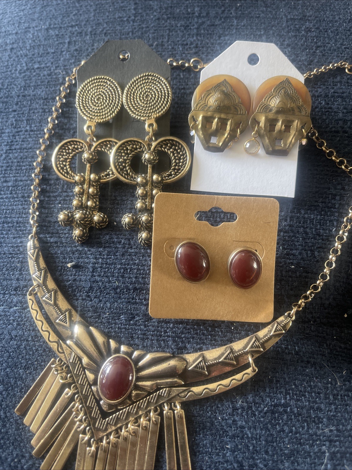 Lot of Boho Earrings and Necklace Vintage and Modern