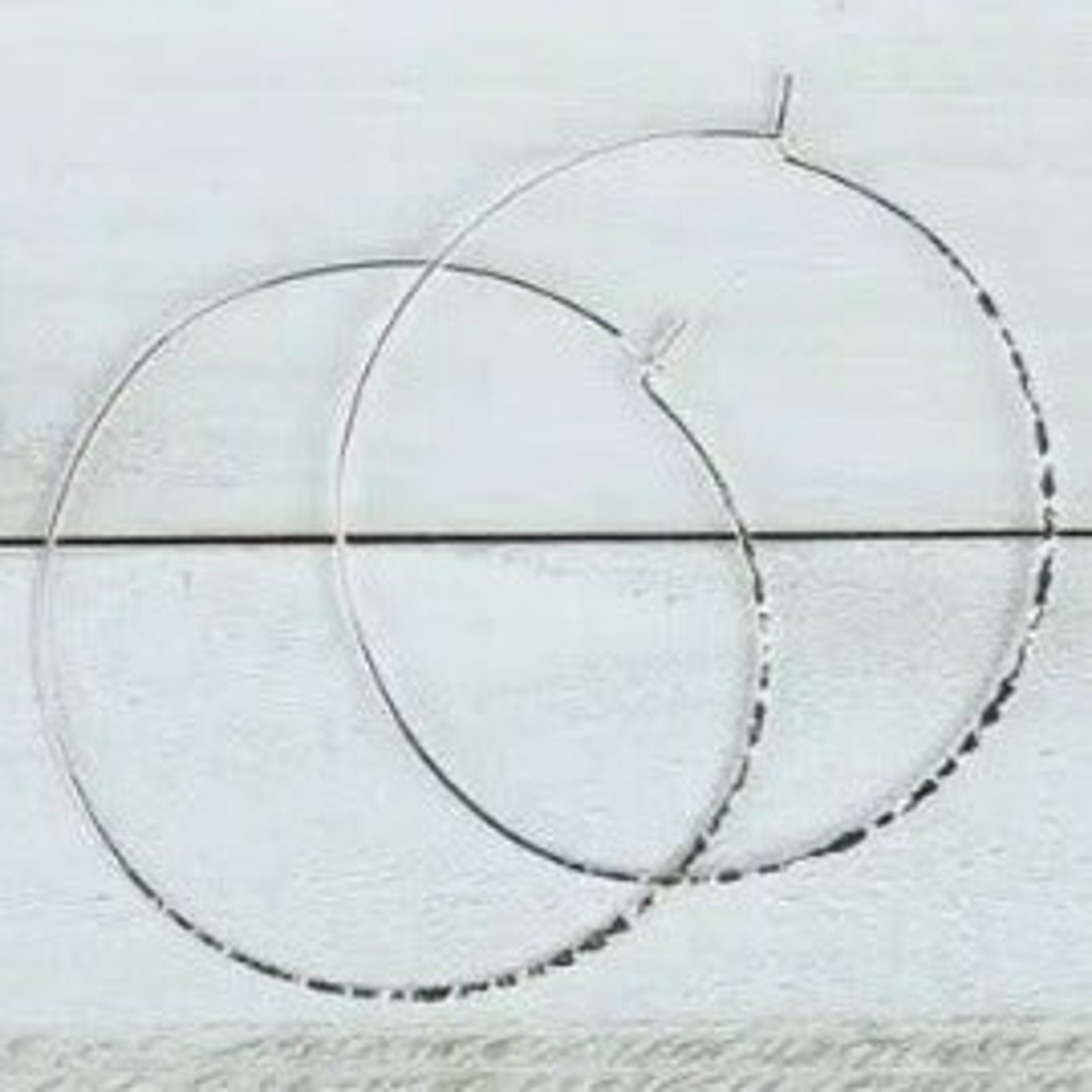 Hammered Thin Wire Hoops Silvertone
