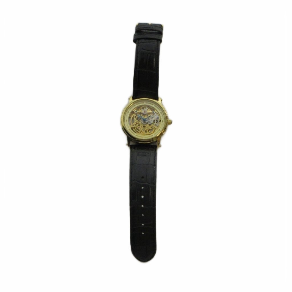 Sonne H002 Automatic Watch Men’s Gold Skeleton Leather Strap 40mm AB