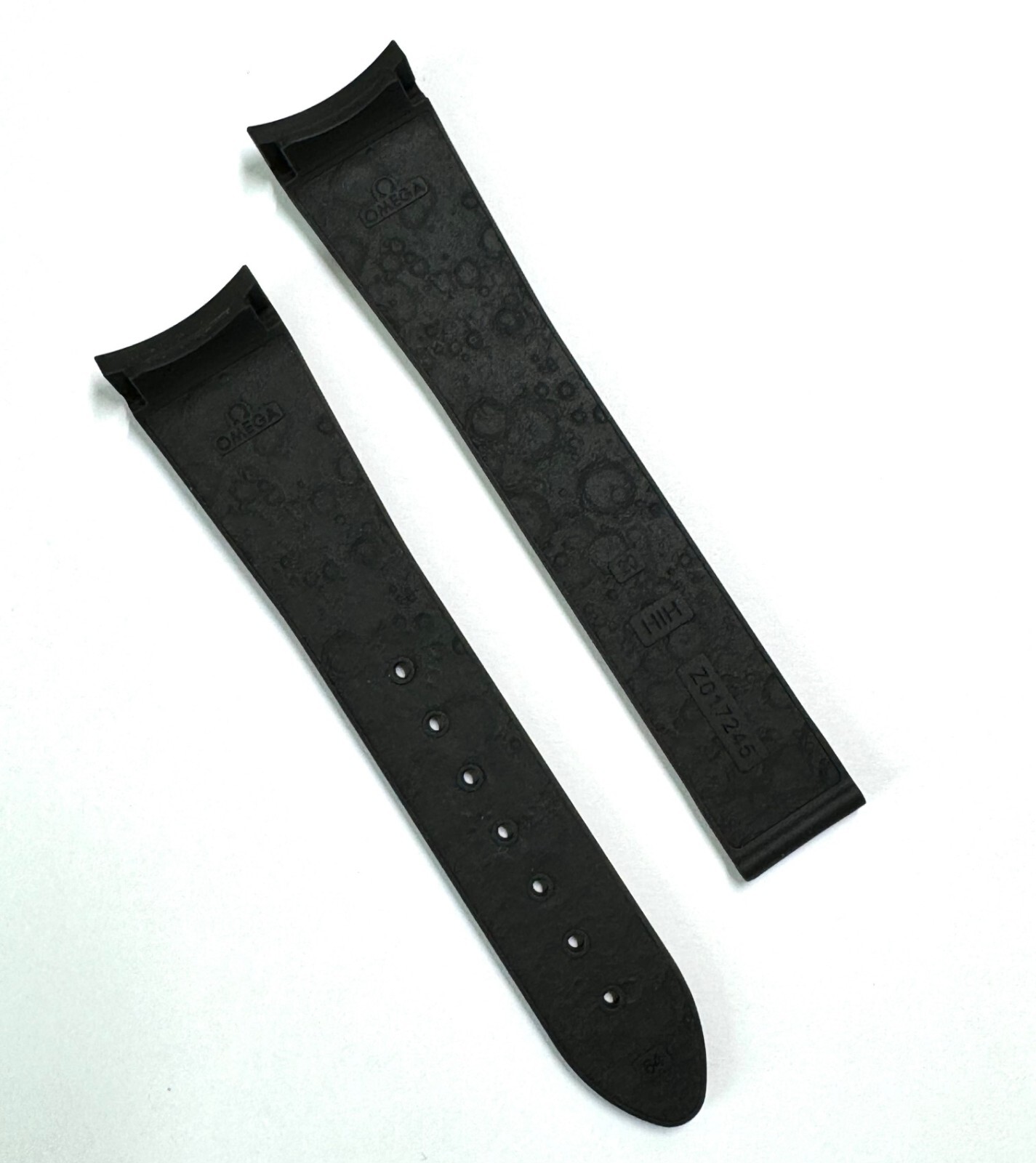 Original Omega 20mm For Speedmaster Moonwatch 42mm Watch Black Rubber Band Strap