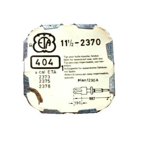 ETA 2370 2373 2375 2378 Winding Stem FEMALE OA 8.87 watch part #404 #360/222