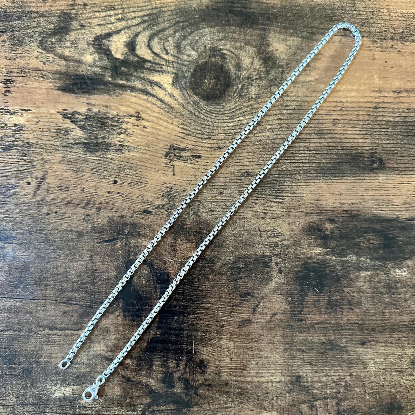 David Yurman Medium Box Chain Necklace – 3.6mm – 22″ – FREE SHIPPING
