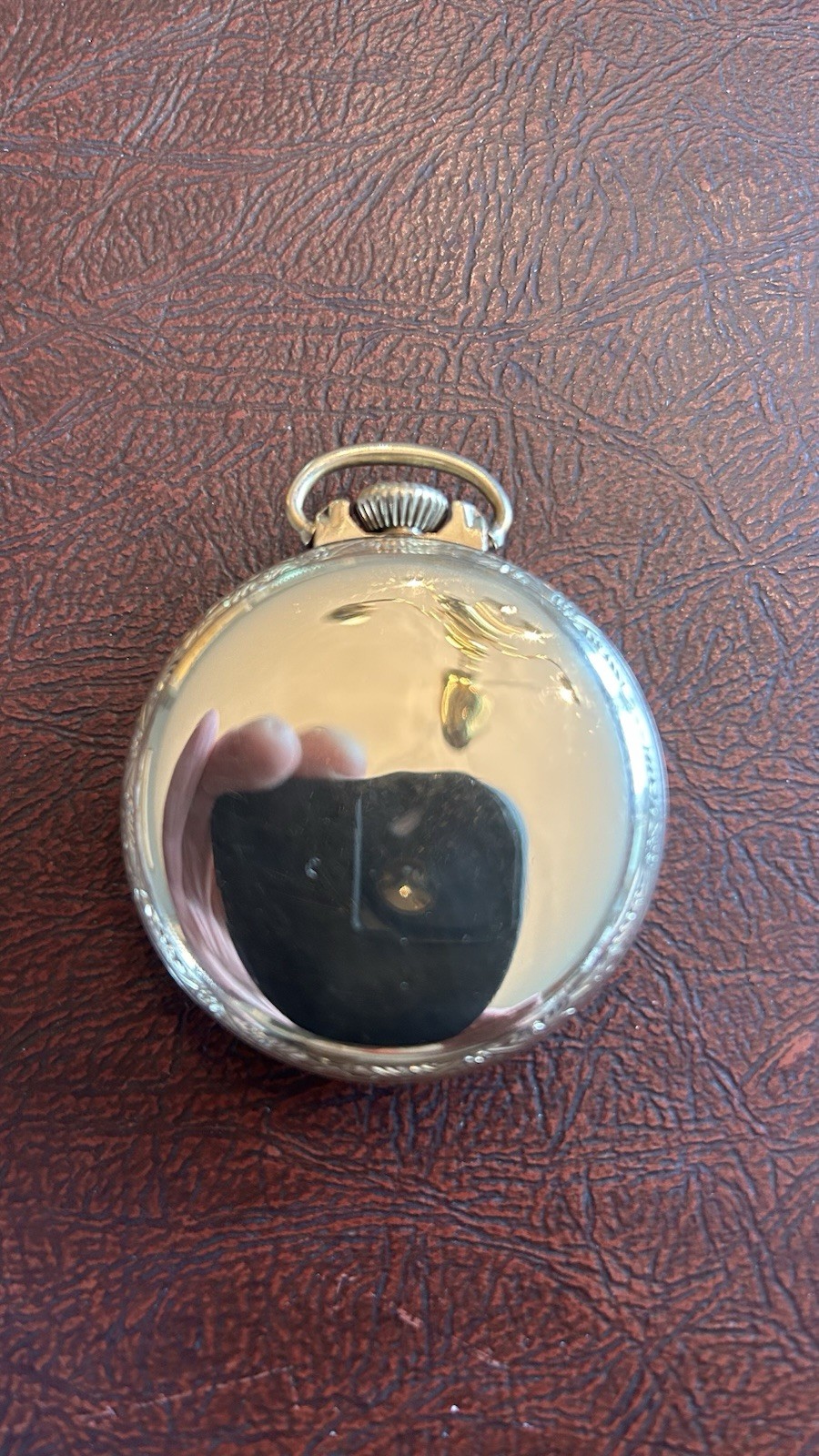 Elgin Open Face Pocket Watch Mechanical Manual Gold Case White Arabic Dial