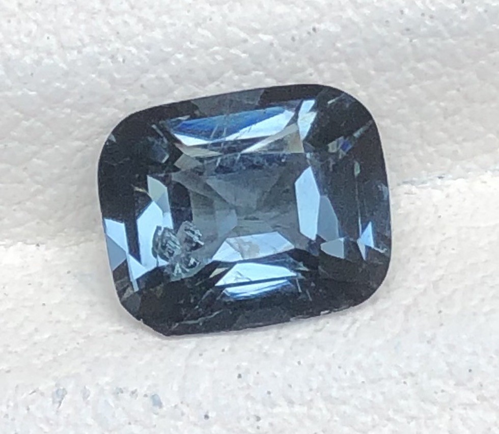 Charcoal Blue Grey Spinel 1.26 Ct loose gemstones