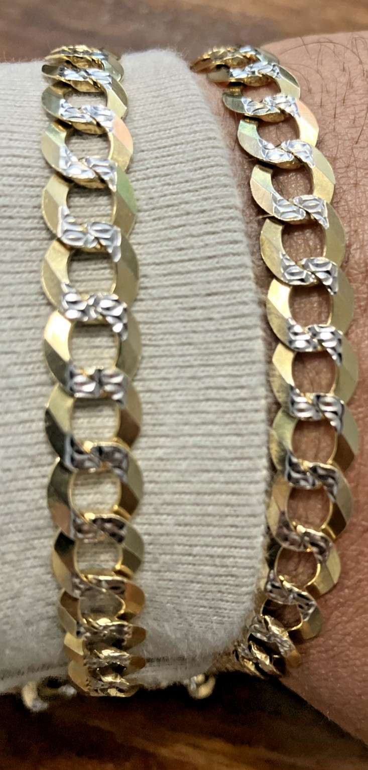 10kt Real Solid Gold Curb Link Chain 41.5grams 8.7mm 28.5” GMI New w/ Retail Tag