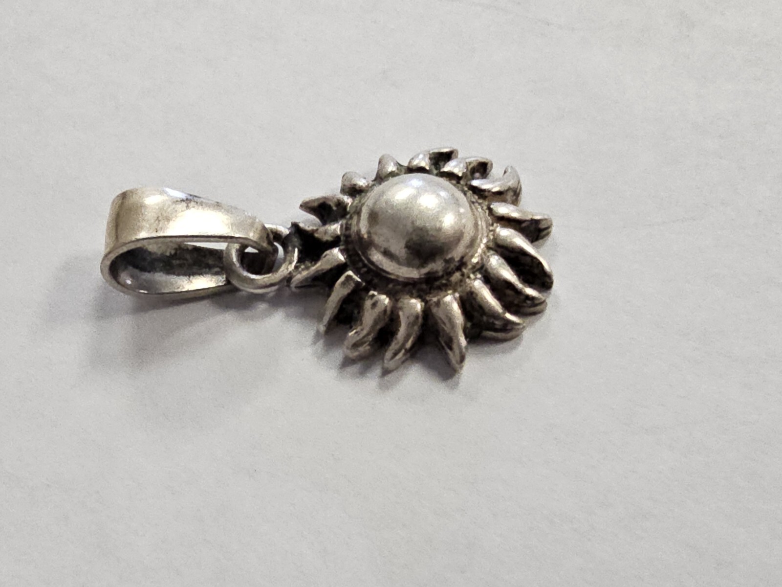 925 Sterling Silver Retro Charm Pendant Southwest Tribal Native 1″ Long 7.7 Gram