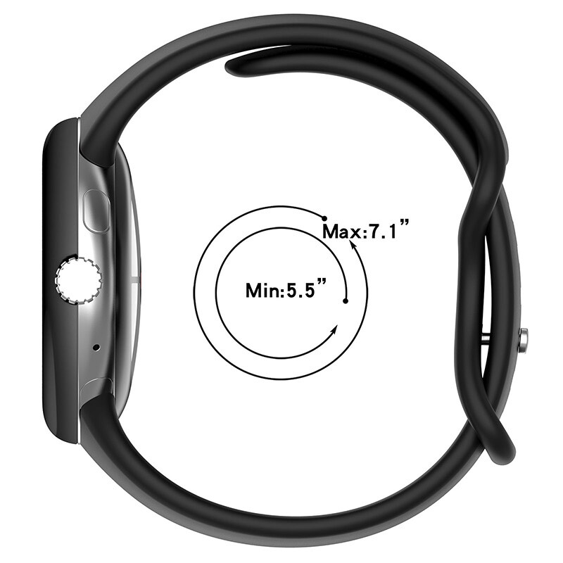 For Google Pixel Watch 3 41/45MM Replacement Strap Silicone Sports Watch Band