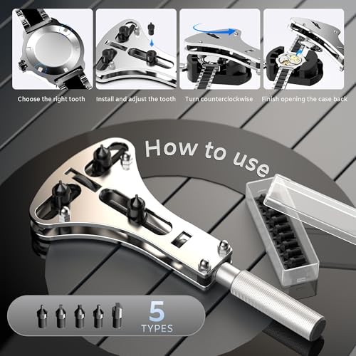 Watch Repair Tool Kit – Battery Replacement – Strap Adjustment – Bracelet Pin