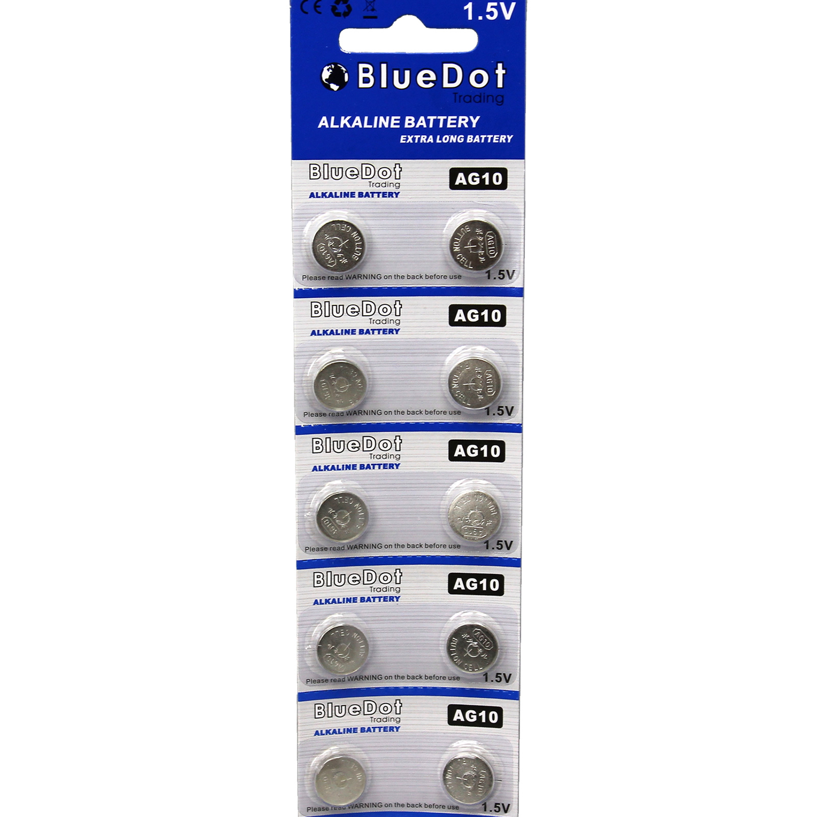 10 Pk AG10 LR1130 389 390 189 L1131 LR54 D389 Alkaline Button Cell Battery