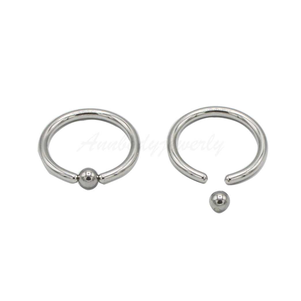 12g(2mm) 10G(2.5mm) Steel Closure Ball BCR Captive Bead Ring Septum Ear Lope