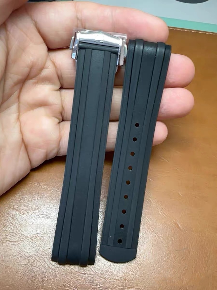 20mm FKM Rubber Strap Silicone Watch Band For Omega Seamaster Diver 300M 42mm