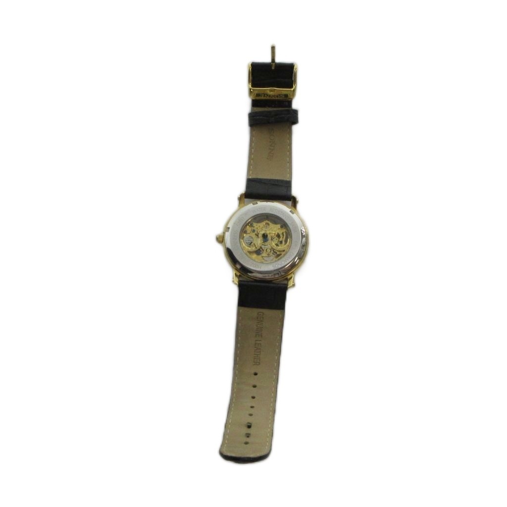 Sonne H002 Automatic Watch Men’s Gold Skeleton Leather Strap 40mm AB