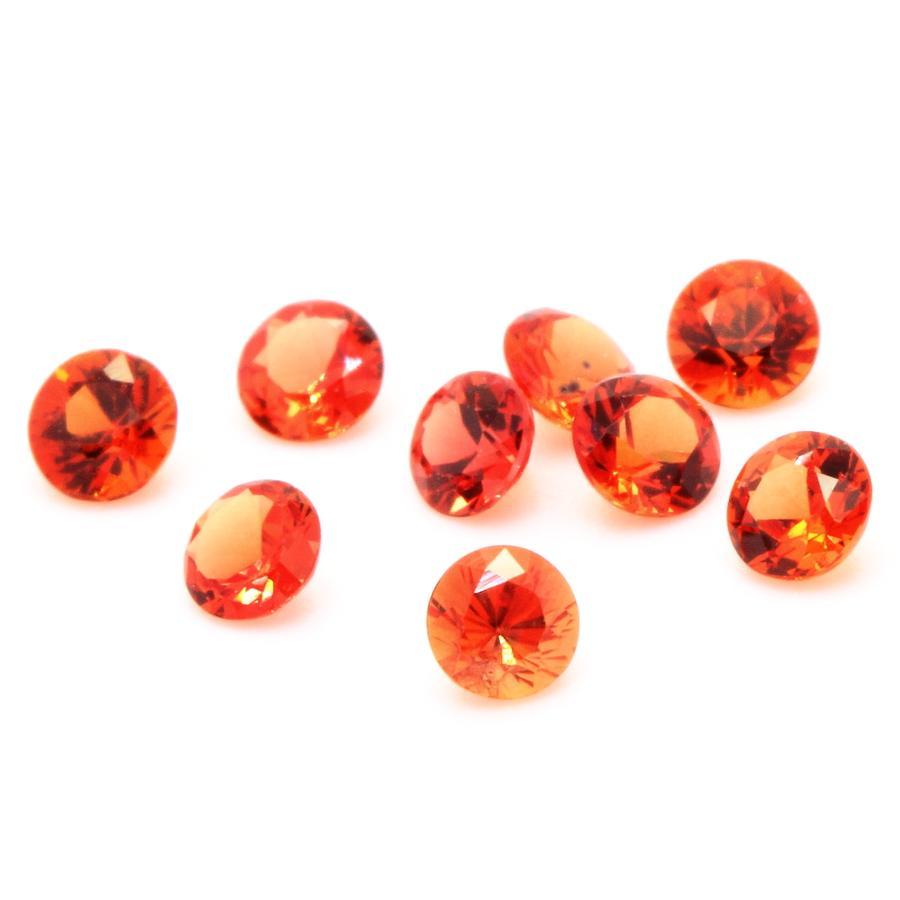 Orange Sapphire. IF-VVS1. Round. (Sold Individually). Ceylon, Sri Lanka
