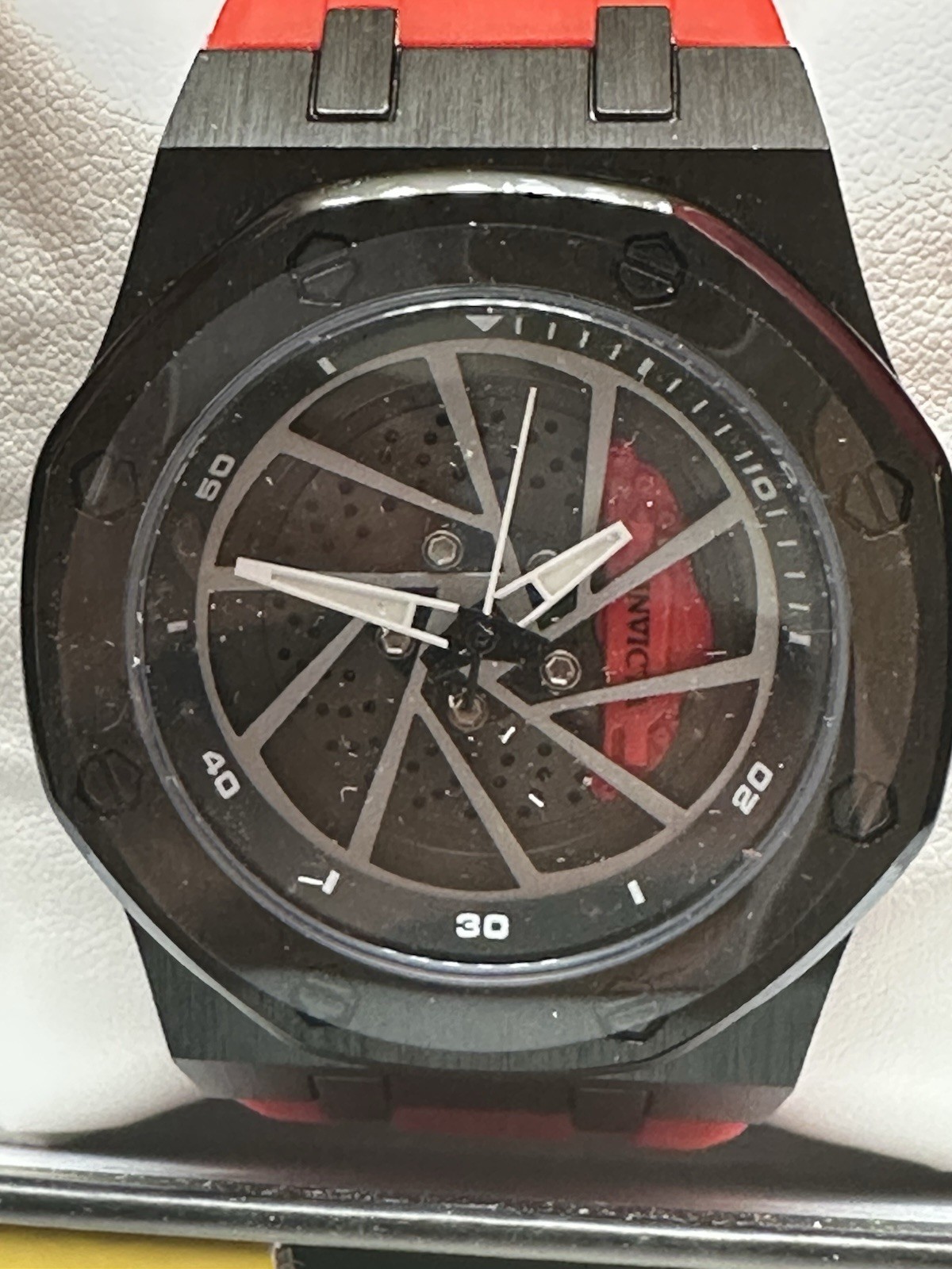 Invicta 69491 Men’s Black & Red brake caliper accent Quartz Watch New Box & Tags