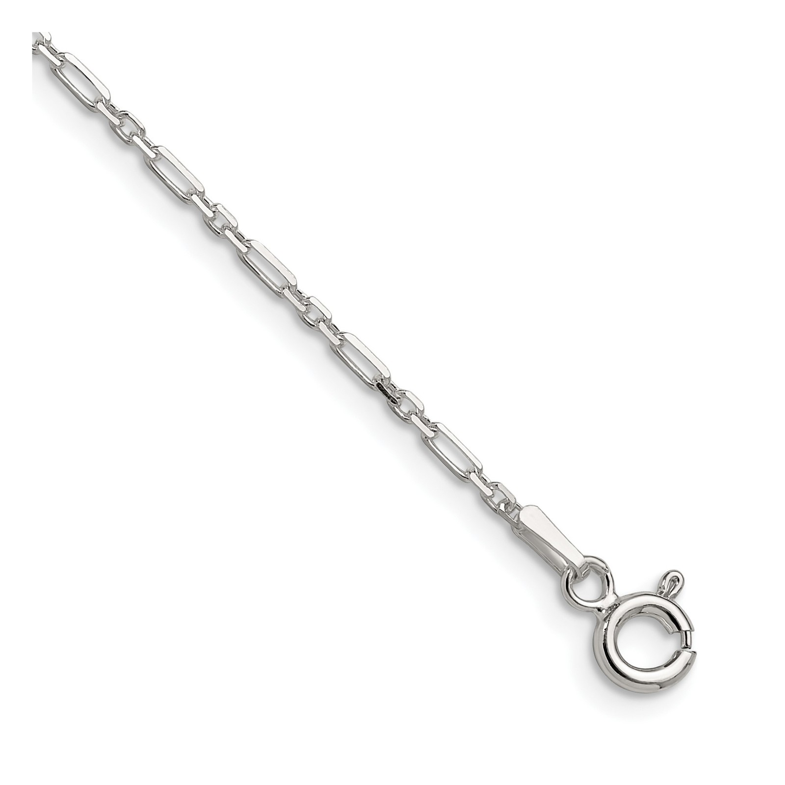 Sterling Silver D/c 3 Short Plus 1 Long Cable Link 1.75-6mm 7-24″