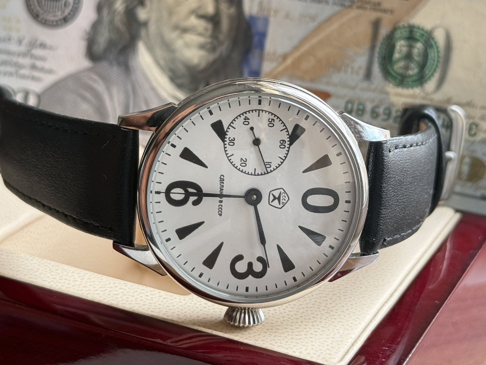 Vintage Molniya Watch Mechanical Raketa Big Zero Wrist Russian Star USSR Rare