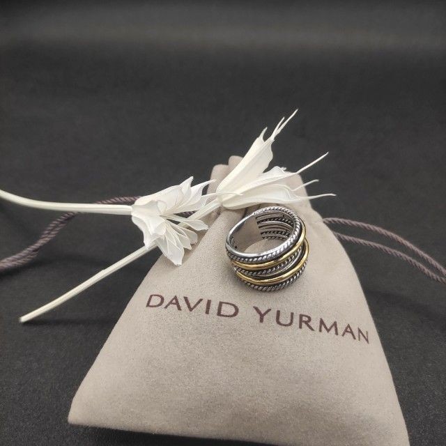 David Yurman Multi-Strand Cable Standard Silver Ring Size 7