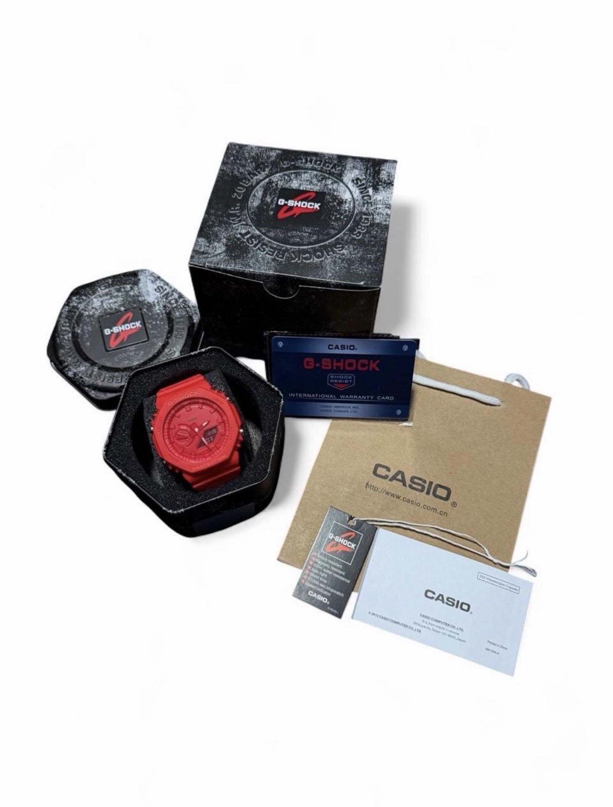 Casio G-Shock GA-2100 All Red “CasiOak” Complete Set