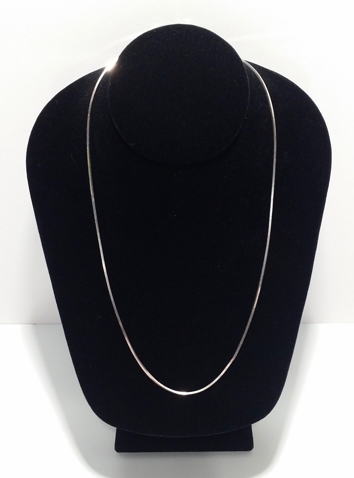 20″ Herringbone Chain Solid 925 Sterling Silver NECKLACE, width 1mm