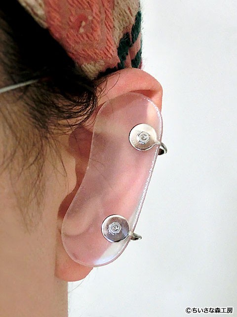 Easy Clip-On Keloid Pressure Earring Silicone Inside, Large Ear Shape,Japan Made